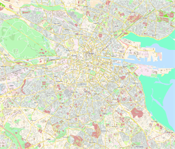 Vector map of Dublin (center), Ireland