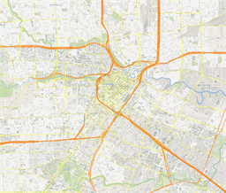 Vector map of Houston (center), USA