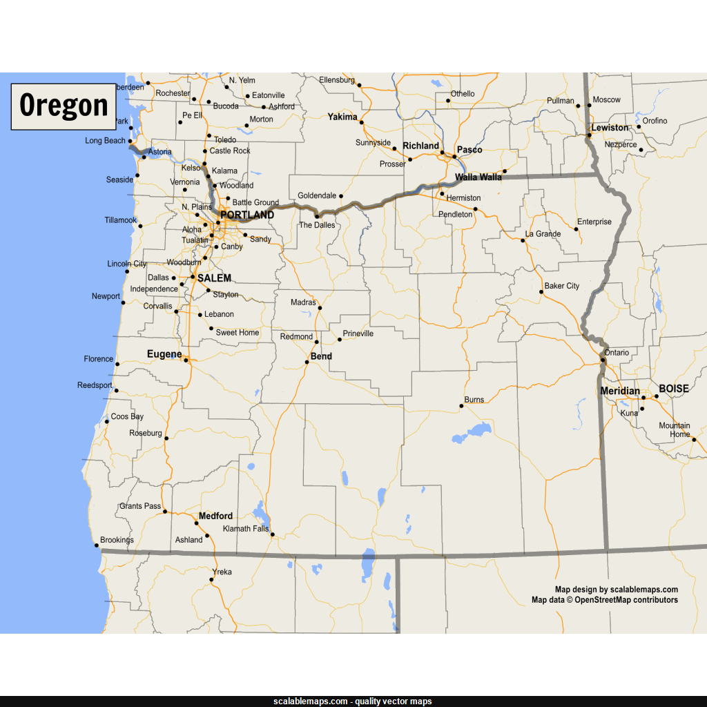 ScalableMaps Vector Maps Of Oregon