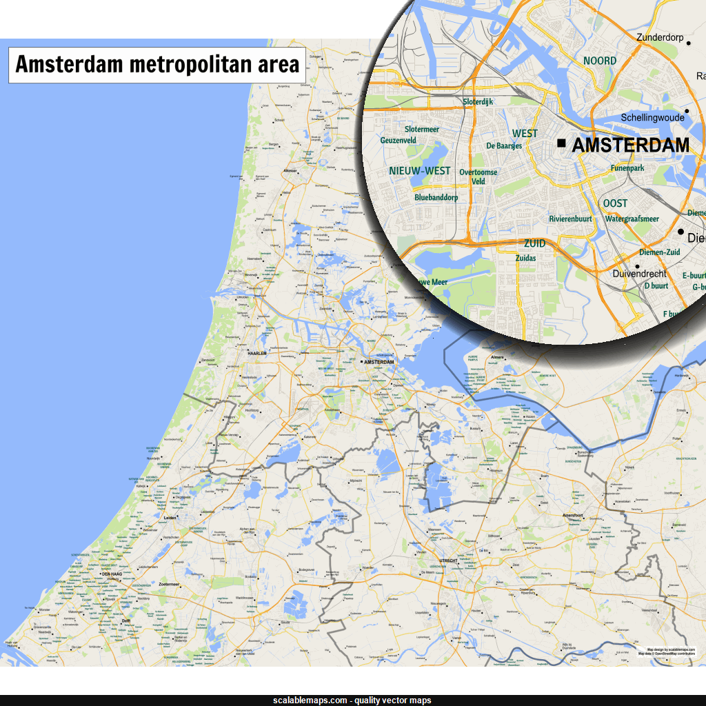 scalablemaps vector map of amsterdam gmap regional map theme vector map of amsterdam gmap regional theme in ai and svg formats