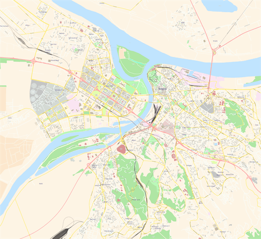 Vector map of Belgrade, Serbia