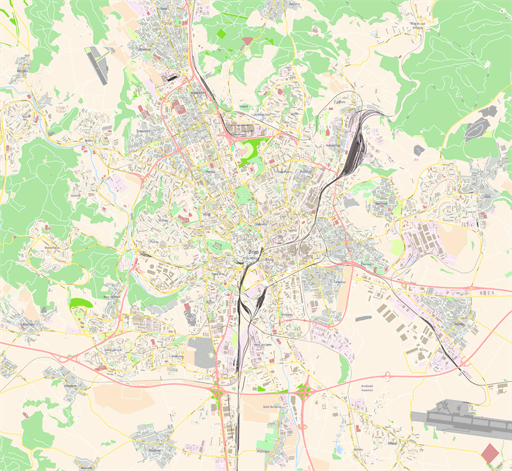 Illustrator map Brno Czech Republic ai