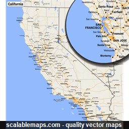 ScalableMaps: vector maps of California