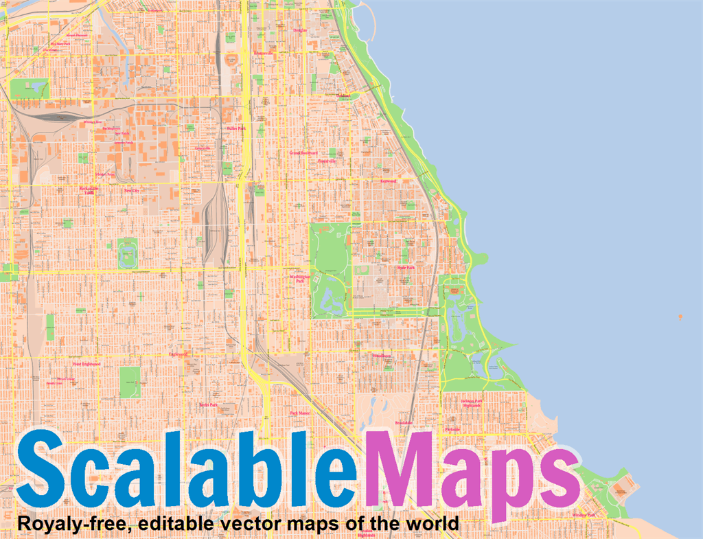 south chicago map - map of chicago southside