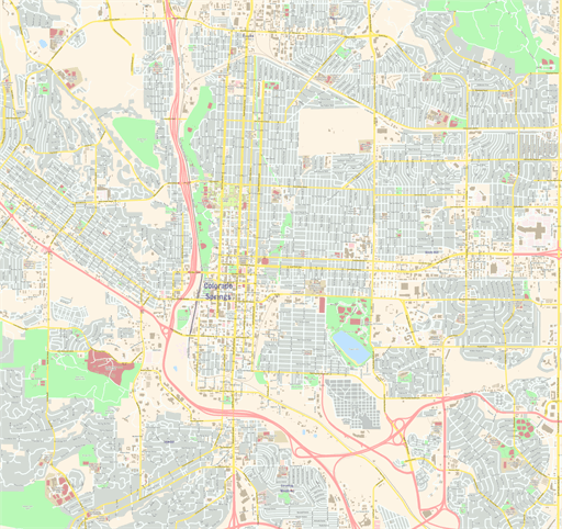 Scalablemaps Vector Maps Of Colorado Springs Pdf Ai 8943