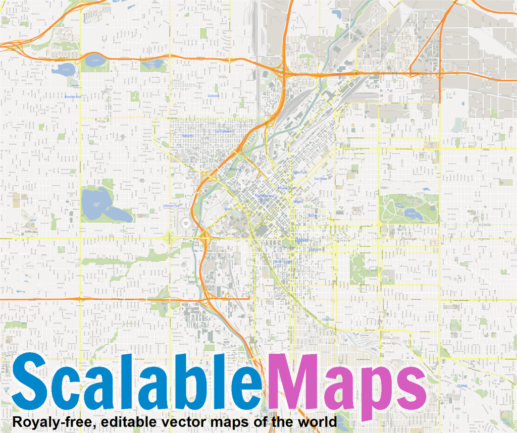 Vector map of Denver Federal Center