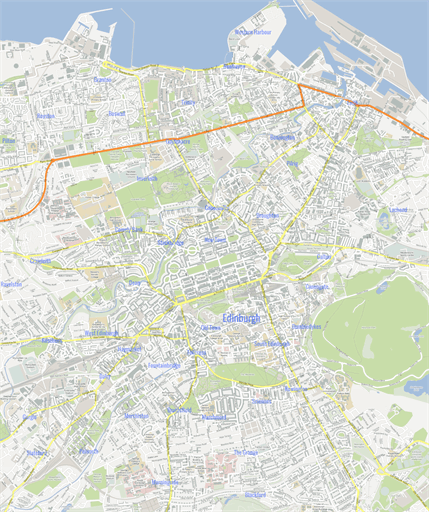 Vector map Edinburgh
