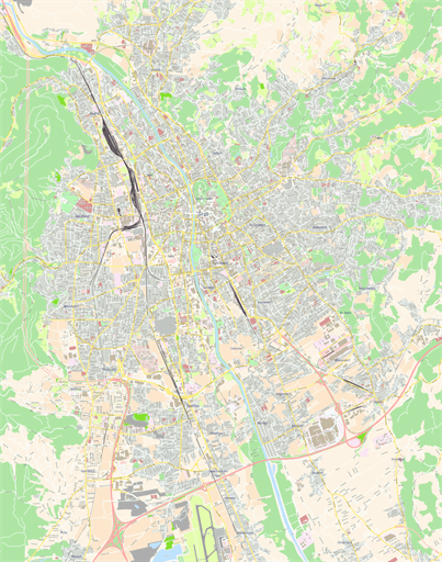 Vector map of Graz, Austria