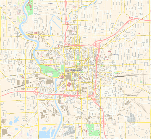 Scalablemaps: Vector Maps Of Indianapolis (pdf, Ai)