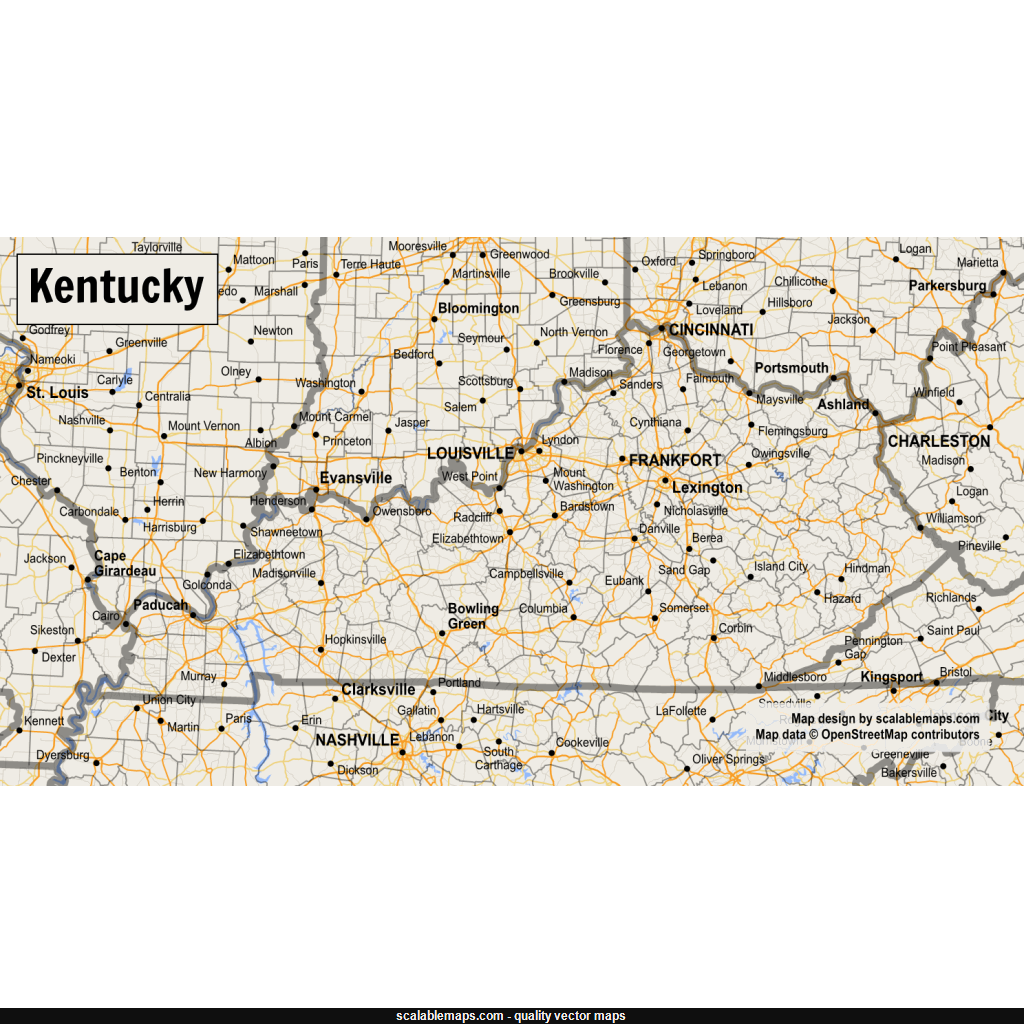 ScalableMaps: vector maps of Kentucky