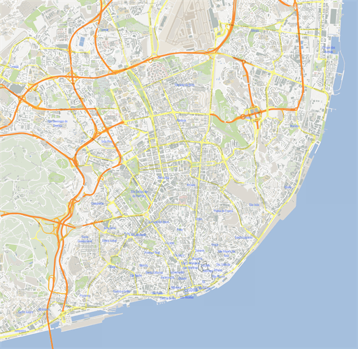 ScalableMaps: Vector maps of Lisbon (PDF, AI)