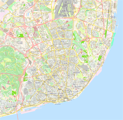 ScalableMaps: Vector maps of Lisbon (PDF, AI)