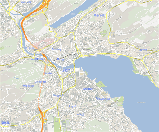 ScalableMaps: Vector maps of Lucerne (PDF, AI)