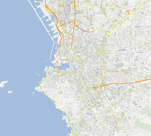 Vector map Marseille France