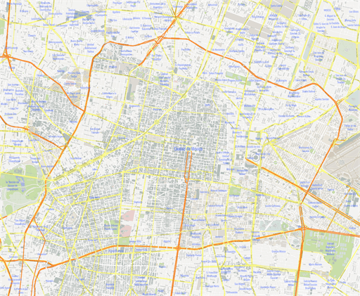 Vector map of Mexico City, Mexico