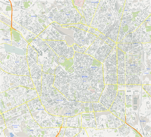 ScalableMaps: Vector maps of Milano (PDF, AI)