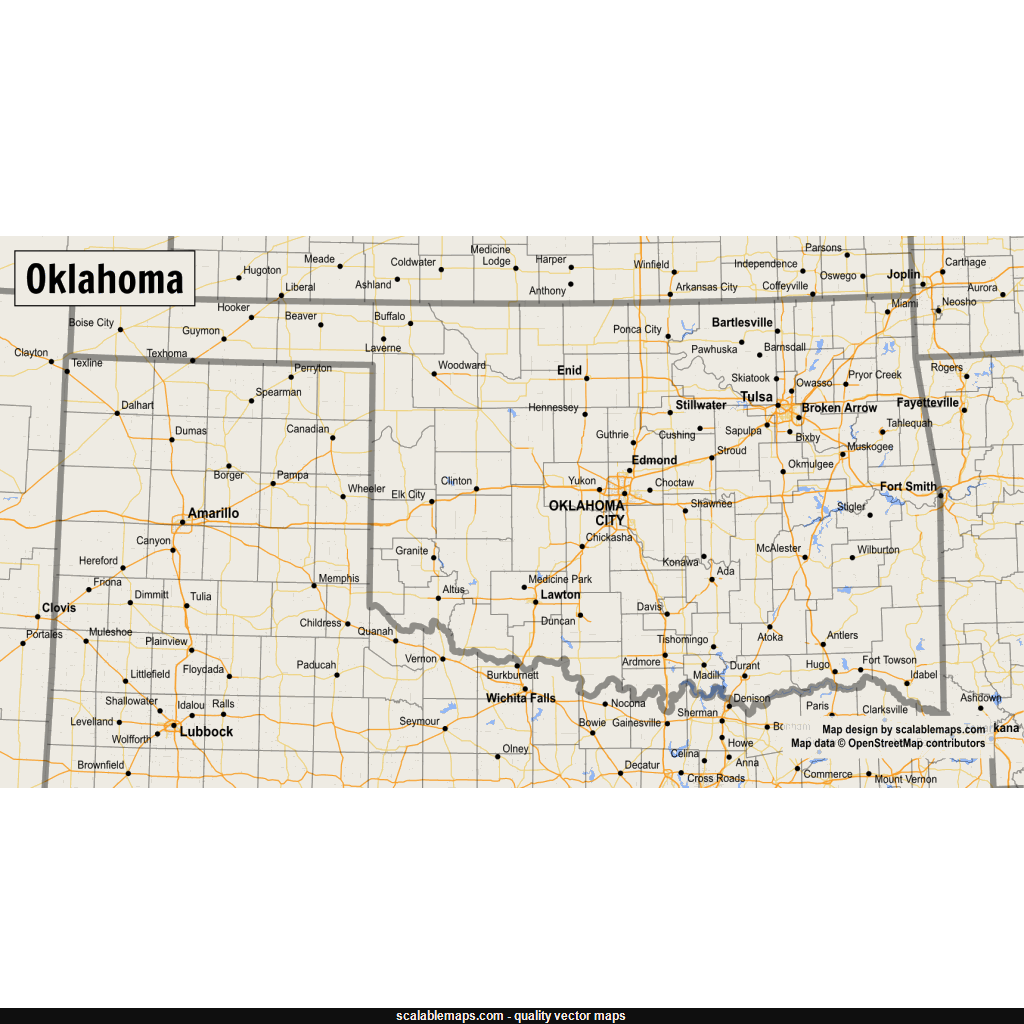 Scalablemaps: Vector Maps Of Oklahoma