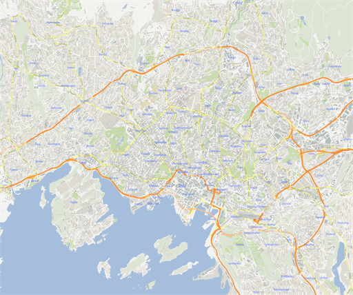 Vector map Oslo Norway