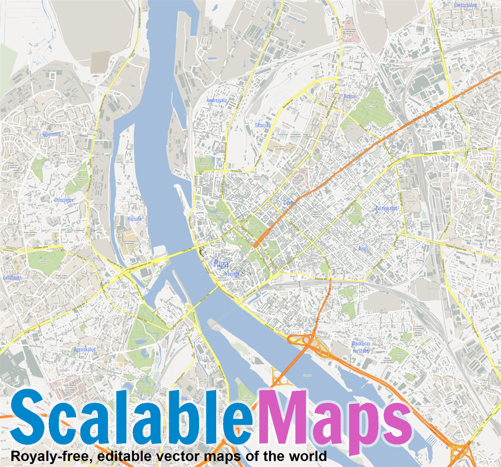 ScalableMaps: vector maps of Riga