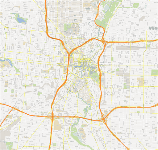 ScalableMaps: Vector maps of San Antonio (PDF, AI)