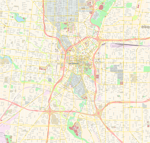 ScalableMaps: Vector maps of San Antonio (PDF, AI)