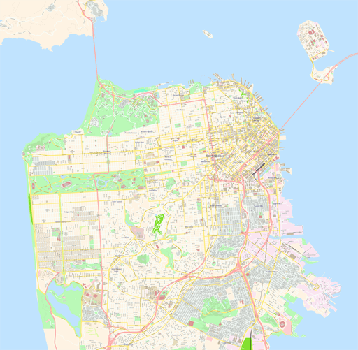 ScalableMaps: Vector maps of San Francisco (PDF, AI)