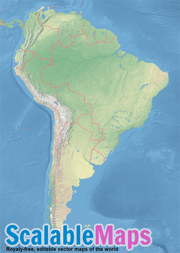 South America Map Borders