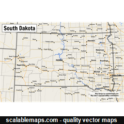 ScalableMaps: vector maps of South Dakota